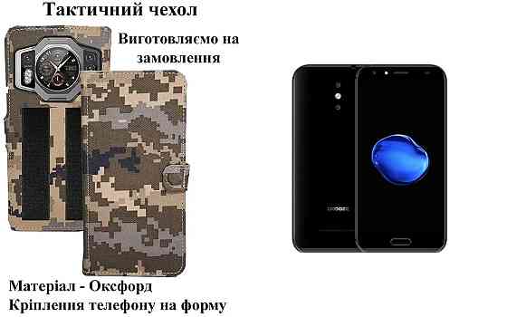 Тактичний чохол для Cubot KINGKONG ACE 5, кріпиться до спорядження на липучці Київ