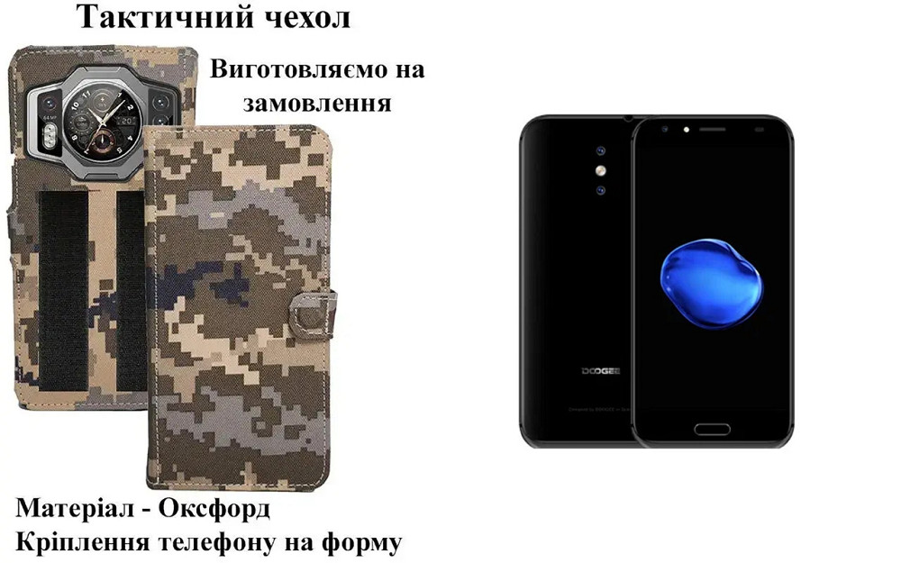 Тактичний чохол для Cubot KINGKONG ACE 5, кріпиться до спорядження на липучці Київ - фото 1