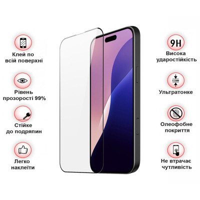 Скло захисне BeCover Apple iPhone 16 Pro Max Black (712125) Вінниця - фото 3