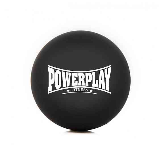 Масажний силіконовий м'яч PowerPlay PP-4354 Silicone Lacrosse Ball (6.3см.) Чорний Каменское