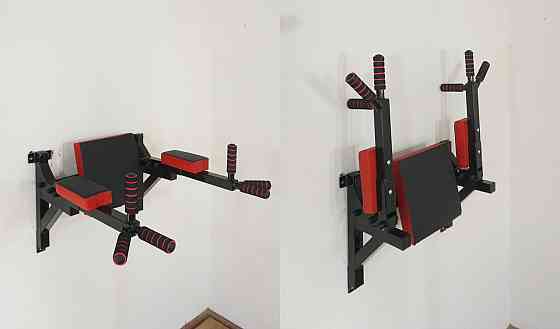 Брусья настенные подьемные БОС Спортивные стенки и турники для дома Черные Киев