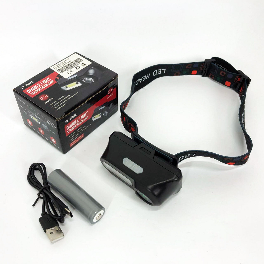 Налобні ліхтарі для активних людей 1804A-XPE+COB, Компактний налобний ліхтар, Водонепроникний ліхтарик XY-78 Львів - фото 7