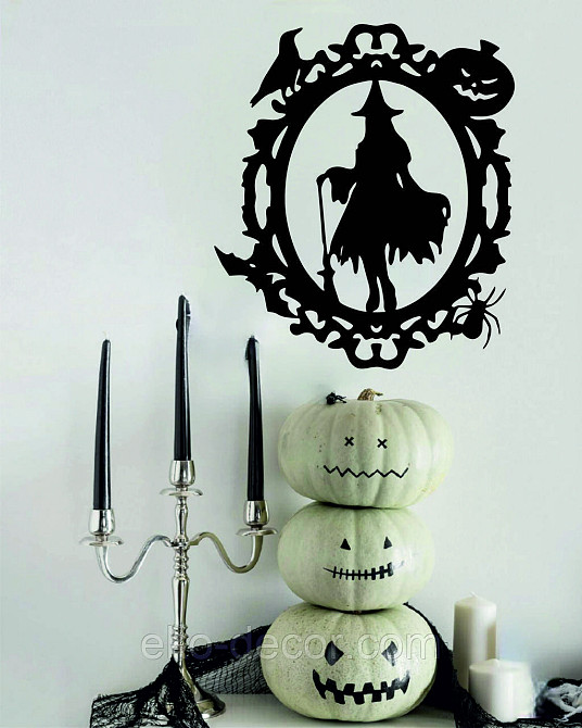 Декоративное настенное Панно «Ведьма», Декор на стену 90*78 см, Черный Киев - изображение 8