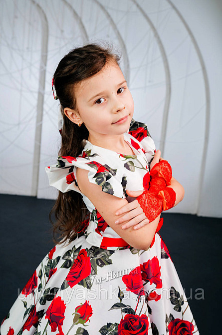 Пышное нарядное платье с цветочным принтом Кривой Рог - изображение 7