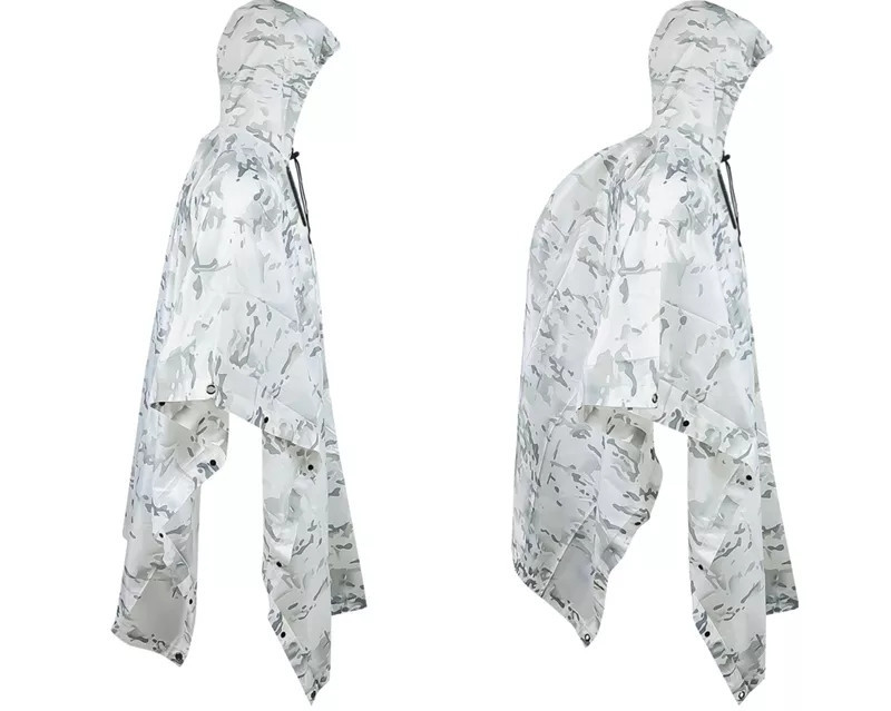 Пончо белый камуфляж мультикам зима накидка дождевик тент укрытие Одесса - изображение 5
