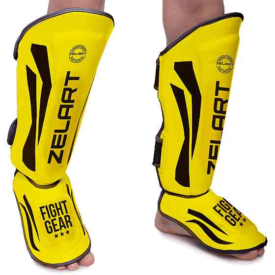 Защита голени и стопы для единоборств Zelart BO-7042 размер S-L цвета в ассортим. Защита для боевых искусств Киев