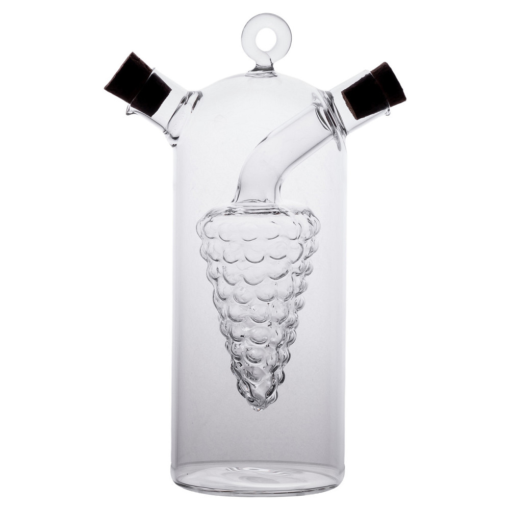 Yiwu Пляшка для олії та оцту 2 в 1 подвійна 380 мл скло HP-34-12 Коломия - фото 3