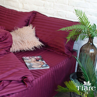 Постільна білизна Tiare 79 Сатин Страйп Кольоровий полуторний (79_Stripe_pl) Вінниця - фото 2