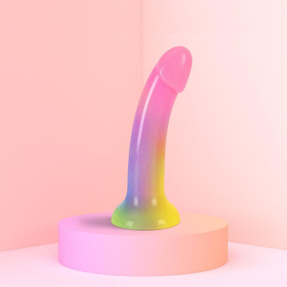 Дилдо з градієнтом та блискітками Love To Love Dildolls — Stargazer, ультрам’який Sex Aura Київ - фото 6