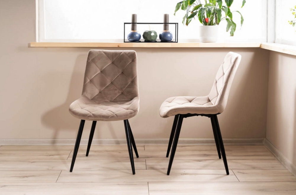 Стілець RALPH VELVET чорний каркас/темний беж BL.40 Київ - фото 3