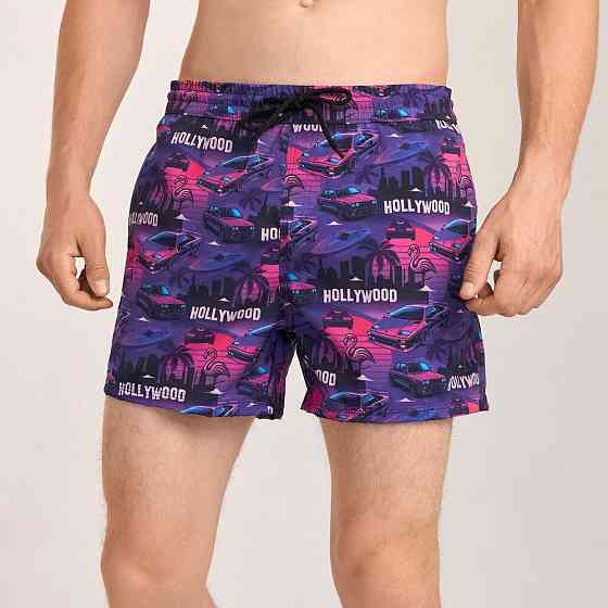 Принтовані чоловічі шорти для плавання Pobedov Pool day Hollywood Київ