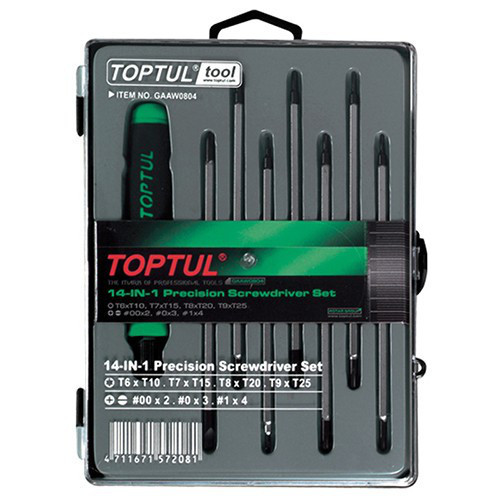 Набор отверток для точных работ 14 в 1 TOPTUL (T5-T20,PH,SL) GAAW0804 Одесса - изображение 1