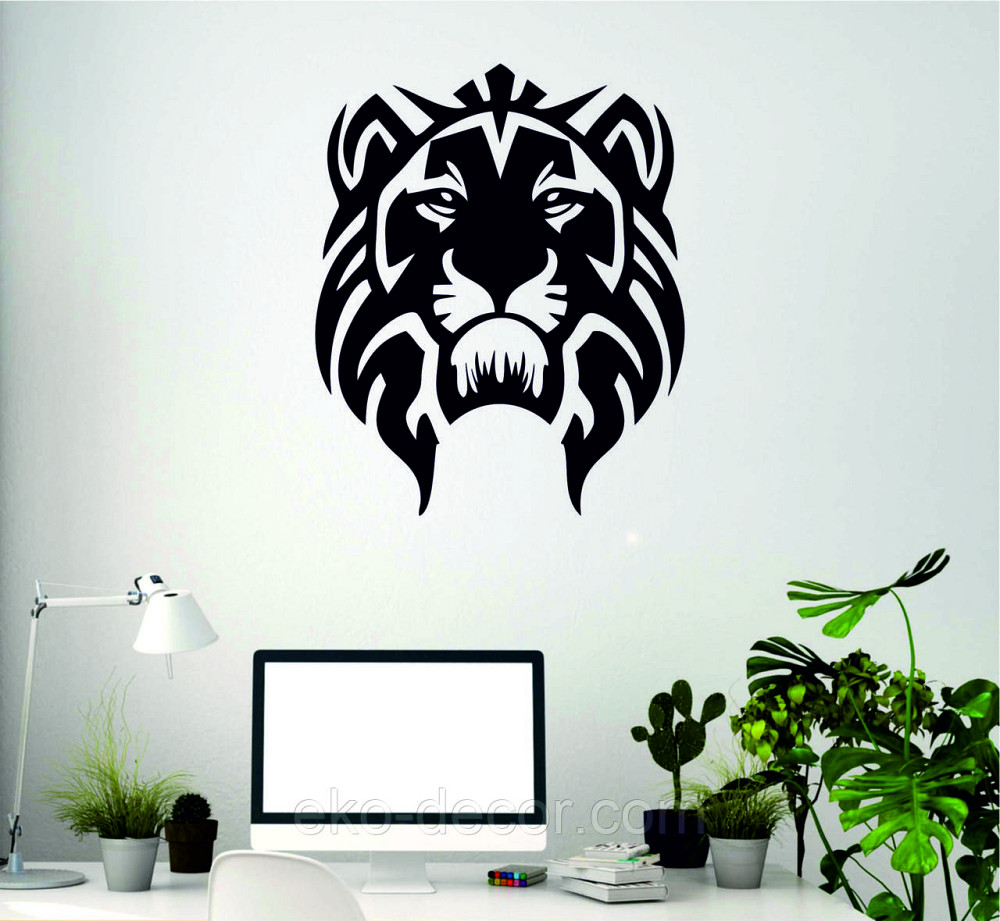 Декоративное настенное Панно «Лев» Декор на стену 90*73 см, Черный Киев - изображение 4