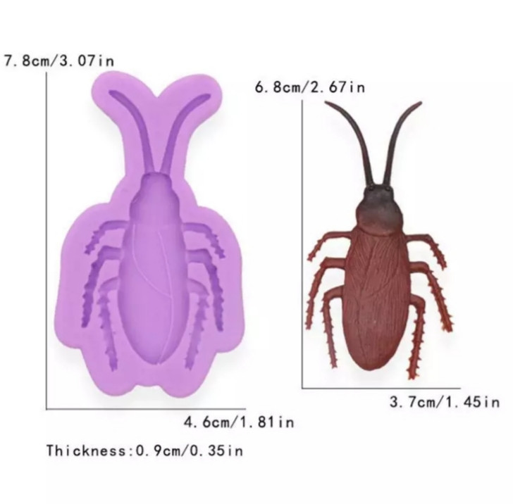 Молд силиконовый Таракан 78 на 46 мм Киев - изображение 2