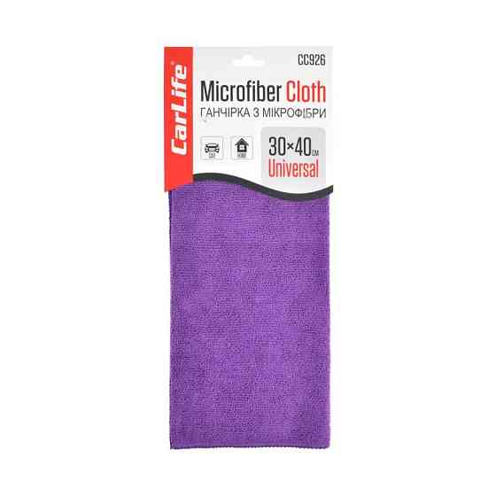 Тряпка из микрофибры CarLife 30x40см фиолетовая Львов