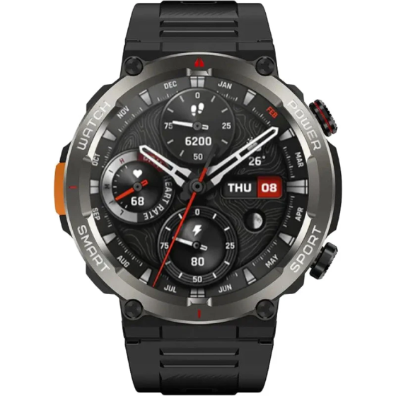 Смарт-годинник Blackview W50 Pro Black водонепроникний захищений розумний годинник з ліхтариком та Bluetooth Чорний Київ