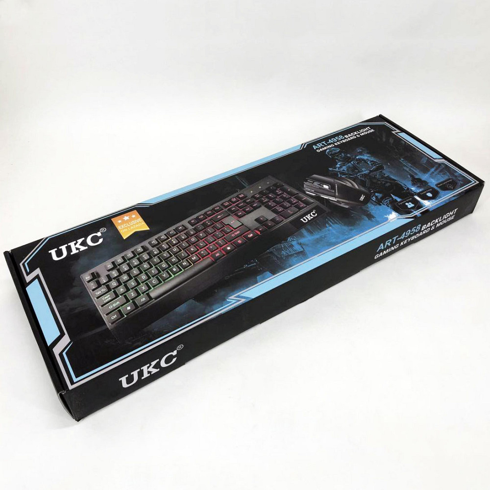Клавиатура+мышка UKC с LED подсветкой от USB M-710, клавиатура игровая с подсветкой и мышкой VH-12 Львов - изображение 17