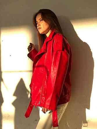 Женская куртка оверсайз Красный S Харьков