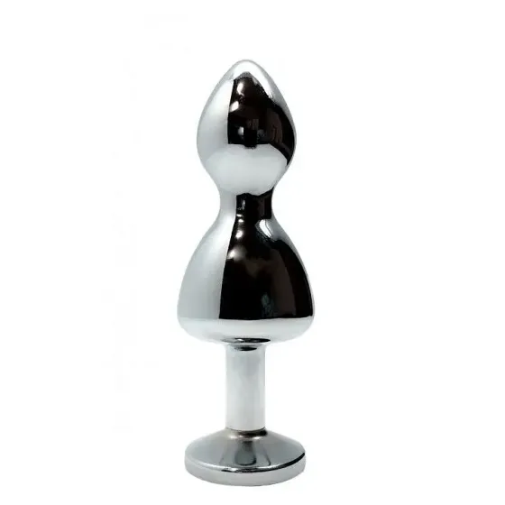 Металева анальна пробка Wooomy Lollypop Double Ball Metal Plug Blue M діаметр 3,1 см, довжина 9,4 см Львів