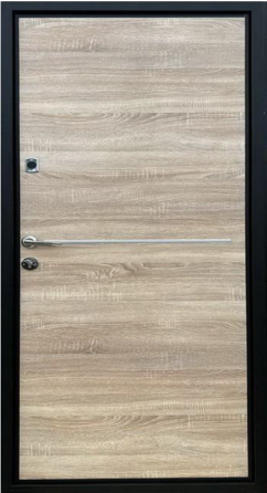 Двери входные Бастион Прайм Лайт RAL 9005 / ПВХ Дуб сонома 960х2050 мм Киев