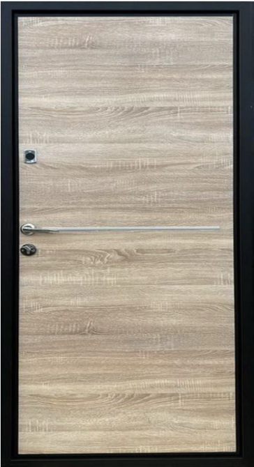 Двери входные Бастион Прайм Лайт RAL 9005 / ПВХ Дуб сонома 960х2050 мм Киев - изображение 2