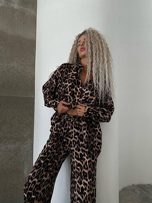 Стильний повсякденний костюм натуральний штапель Коричневий, 42/44 Одеса - фото 4