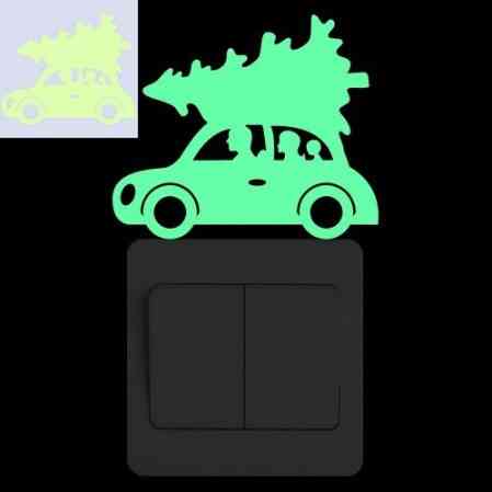 Наклейка новорічна Ялинка 10 на 10 см салатовий Київ