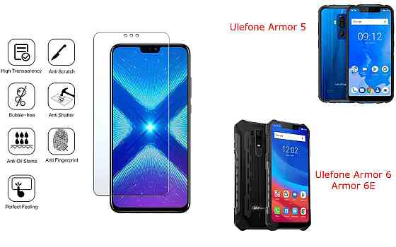 Захисне скло NeoGlass для Ulefone Armor 5, Armor 6, Armor 6E – надпрозоре та стійке Київ