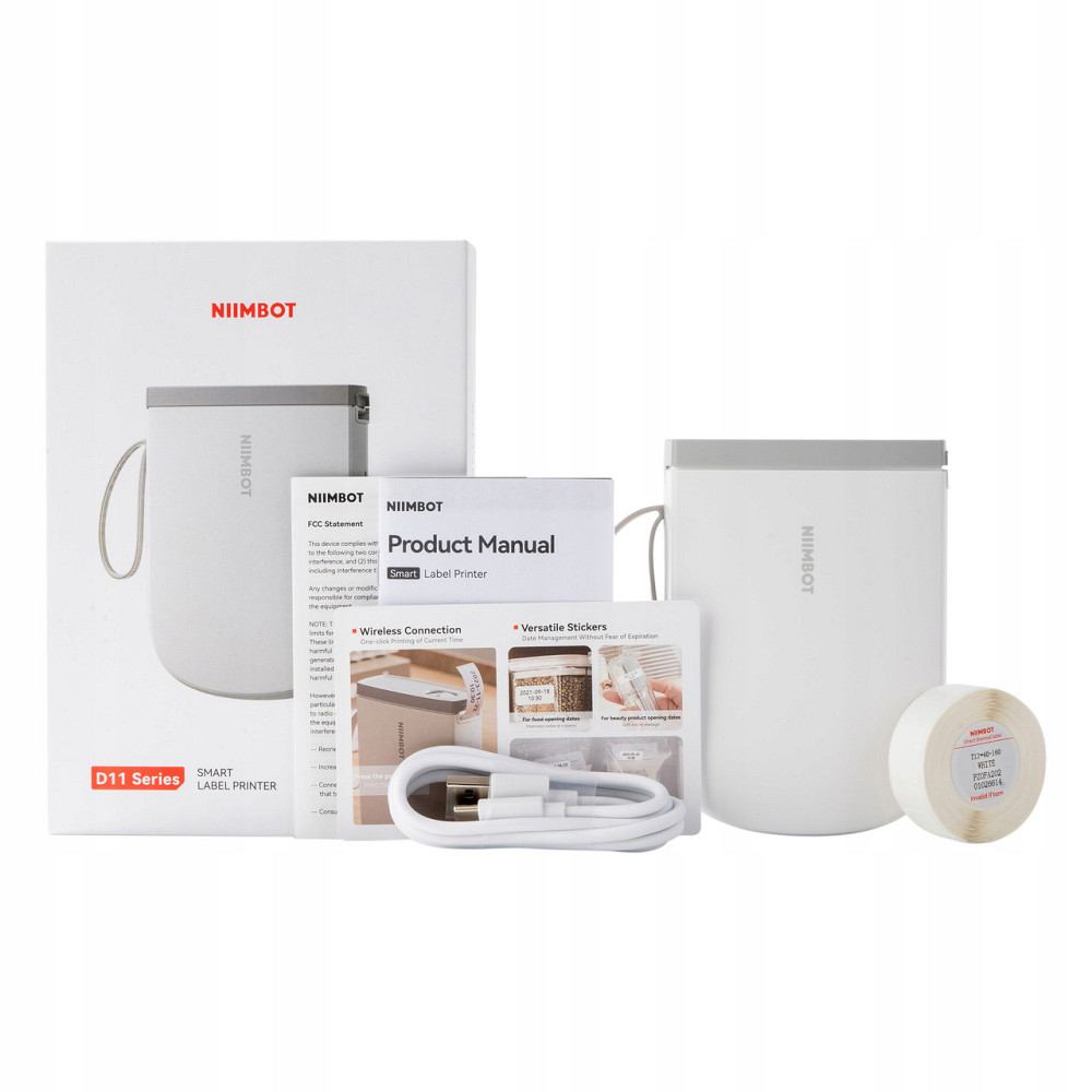 Термопринтер для друку наклейок NIIMBOT D11_H White Киев - изображение 8