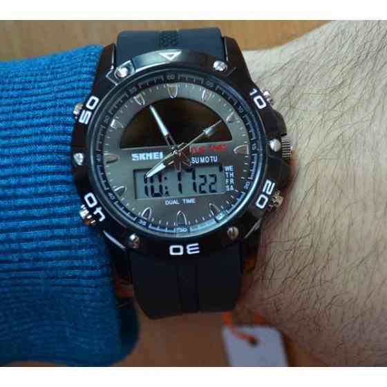 Мужские часы Skmei Solar 1064 на солнечной батарее black Киев