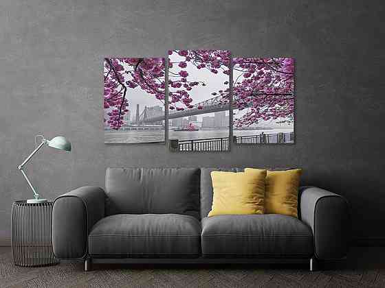 Модульна картина у вітальню/ спальню Сакура в місті Art-570_3 70x130 см Київ