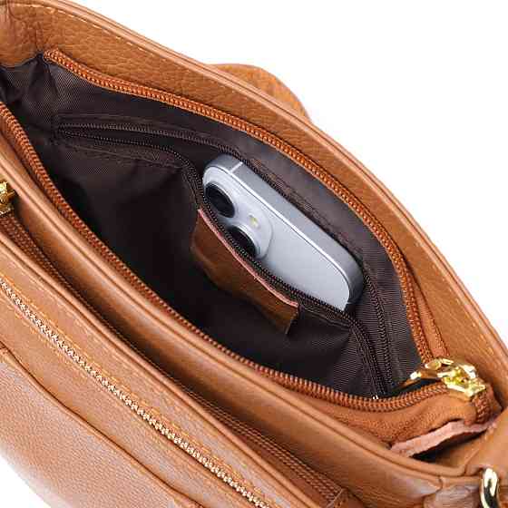 Удобная вертикальная женская сумка из натуральной кожи sale_15125 Vintage Рыжий Киев