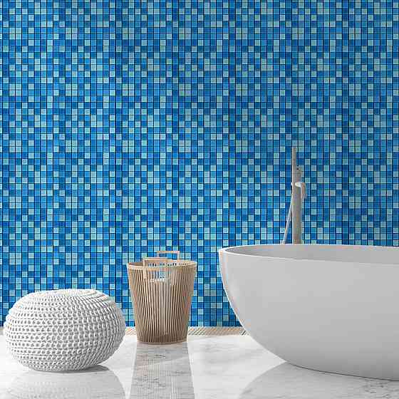 Мозаика из декоративного стекла 298х298х4,5мм Голубая SW-00002354 Днепр