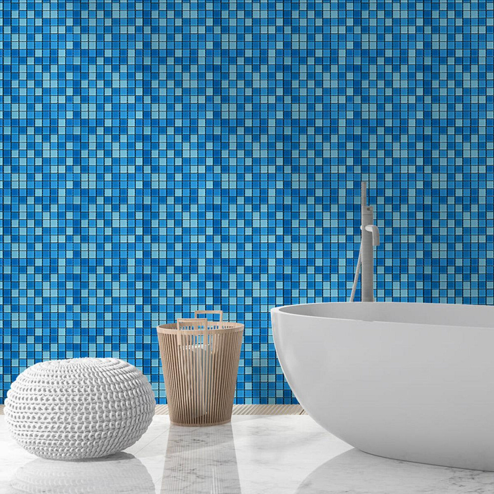 Мозаика из декоративного стекла 298х298х4,5мм Голубая SW-00002354 Днепр - изображение 5