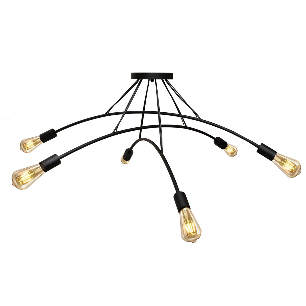 Люстра подвесная MSK Electric Orion на шесть ламп Е27 NL 9832-6 BK черная Одесса - изображение 4