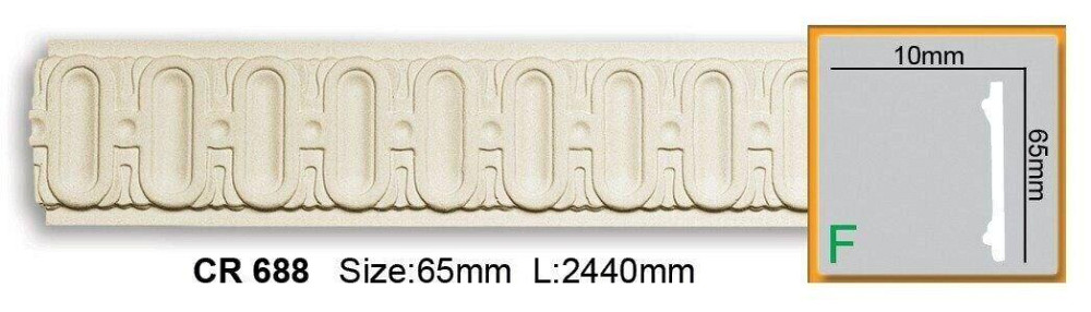 Молдинг полиуретановый гладкий Gaudi Decor CR 688 Flexi Днепр - изображение 1