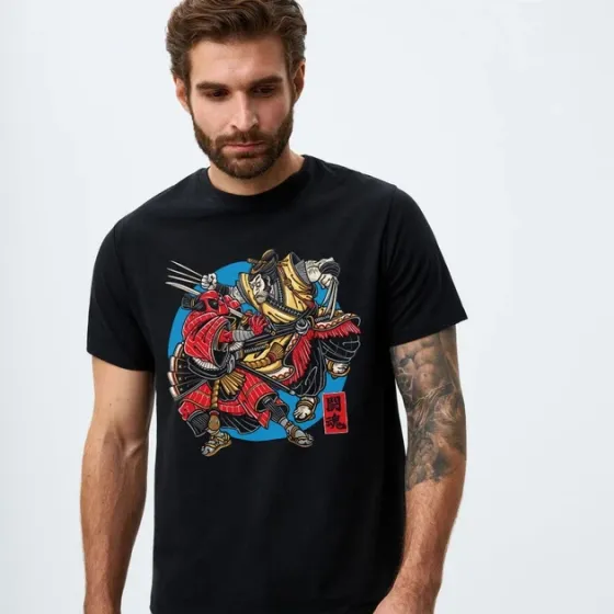 Футболка чоловіча з  принтом Dead Pool vs Wolverines Розмір 48 Дніпро