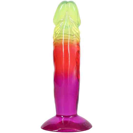 Дилдо Doc Johnson Crystal Jellies - 6.5 Inch Classic Dong - Rainbow Sex Aura Київ