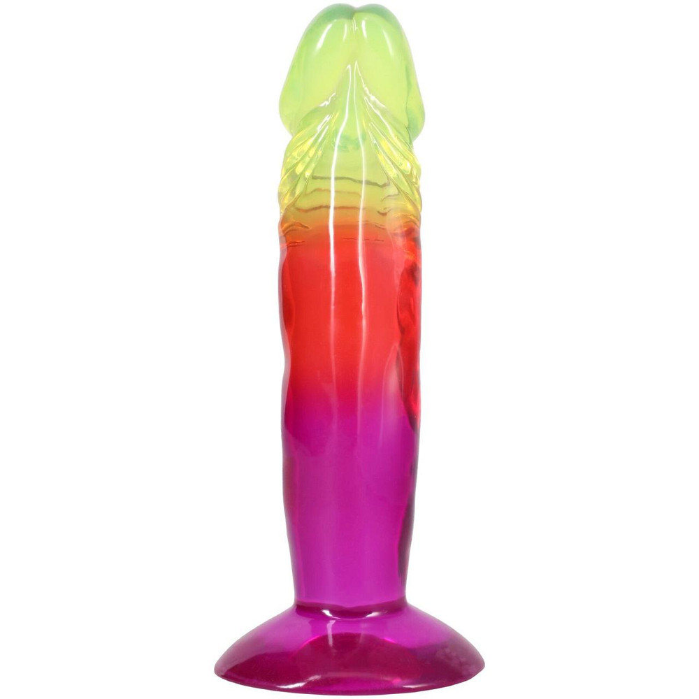 Дилдо Doc Johnson Crystal Jellies - 6.5 Inch Classic Dong - Rainbow Sex Aura Київ - фото 4