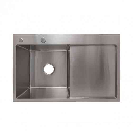 Мойка для кухни c нержавеющей стали интегрированная Lidz Handmade H6350R Brushed Steel (3/1мм) Киев