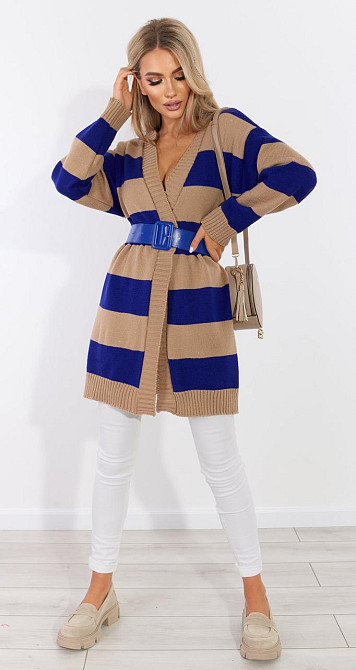 Вільний кардиган у смужку (42-48) Київ - фото 2