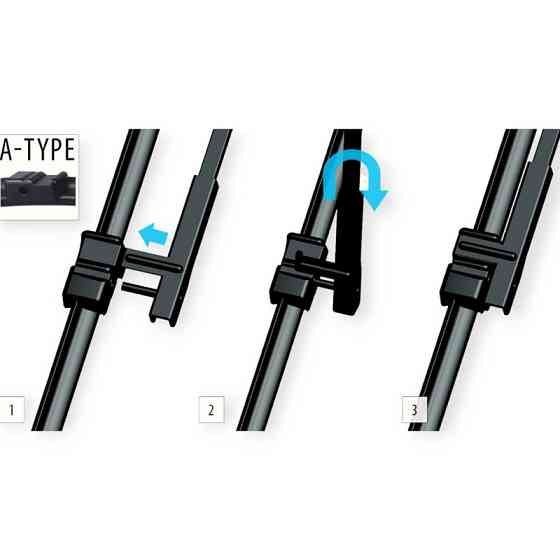 Щетки oximo модельные безкаркасные (к-т 2шт) a-type 550 + 400 мм дворника Мукачево