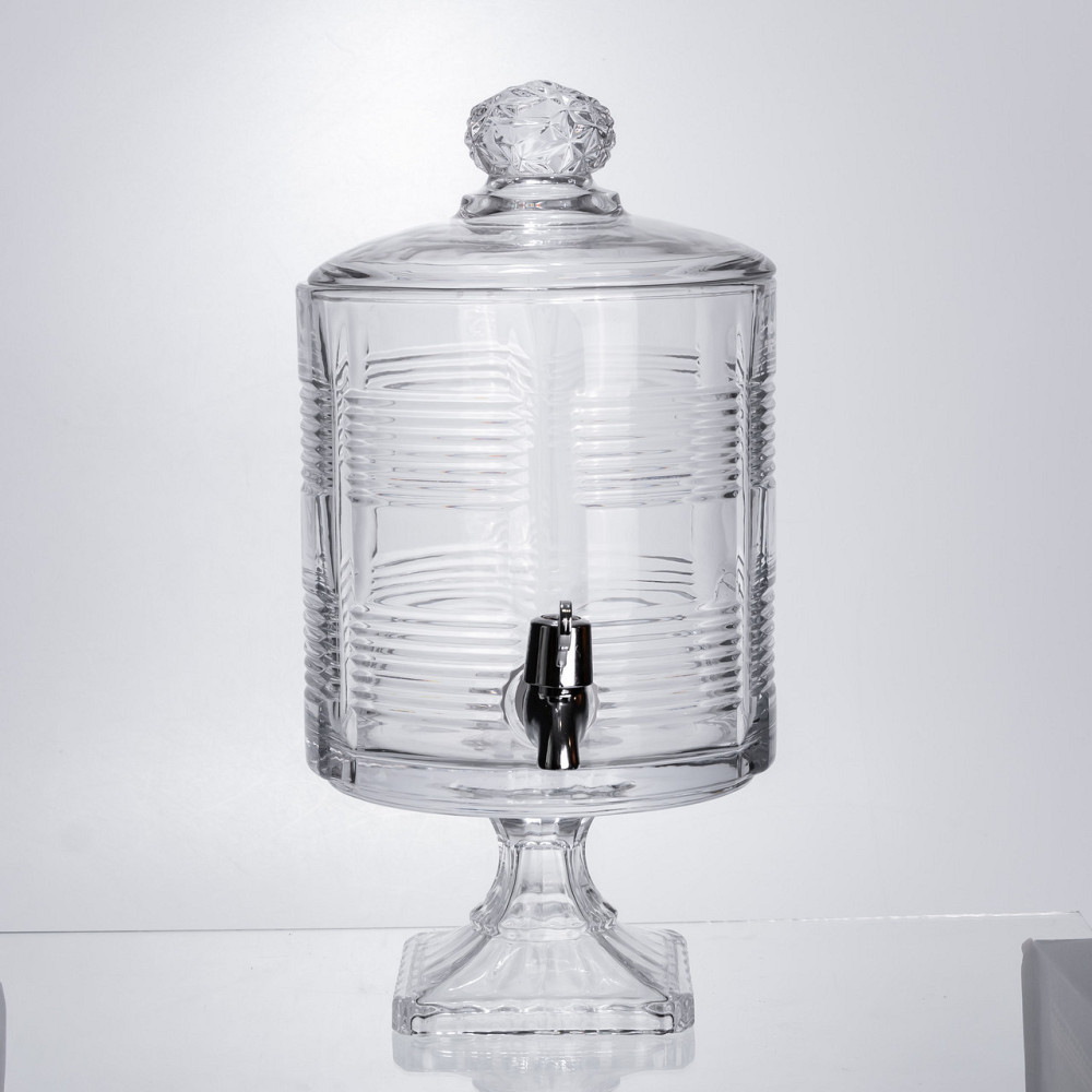 Стеклянная лимонадница с краном и подставкой, 4.5 л Киев - изображение 4