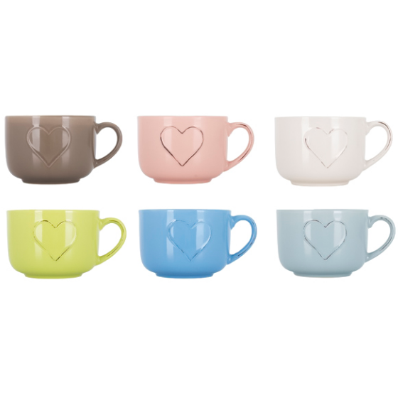 Чашка Heart Jumbo 650мл 181136 мікс LIMITED EDITION Житомир