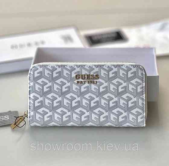 Женский кошелек на молнии Guess (7594) белый Киев