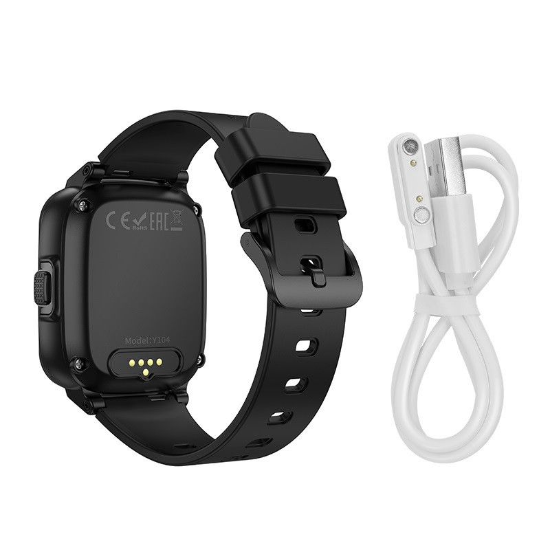 Дитячий смарт-годинник Hoco Y104 42mm. SIM 4G. Wi-Fi. 700 mAh. IP65 Black Одеса - фото 3