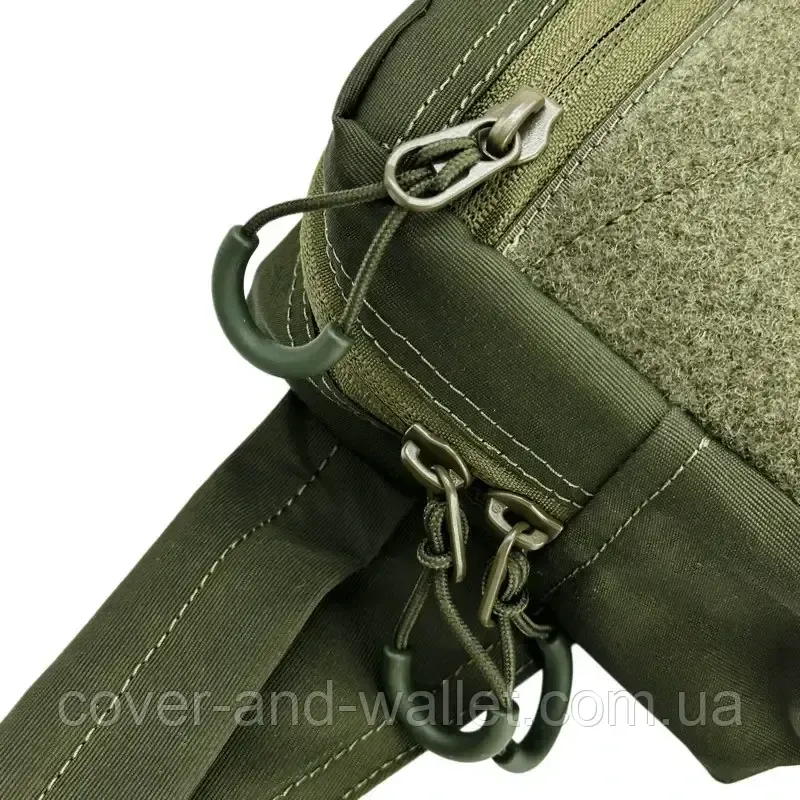 Тактическая сумка бананка небольшого размера оливкового цвета с велкро PS 8247071-Х3М Киев - изображение 4