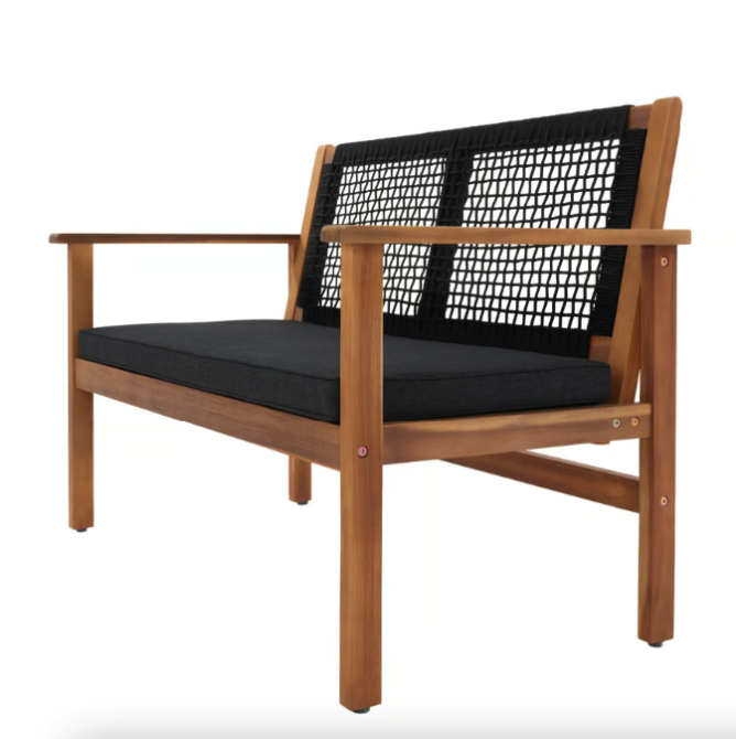 Садова лавка Di Volio Teracina з спинкою чорний Киев - изображение 5