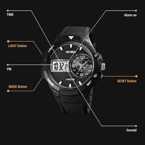 Стильні статусні наручні годинники стрілочні SKMEI 1761BKWT, Класичні годинники на руку для чоловіків HG-45 Івано-Франківськ