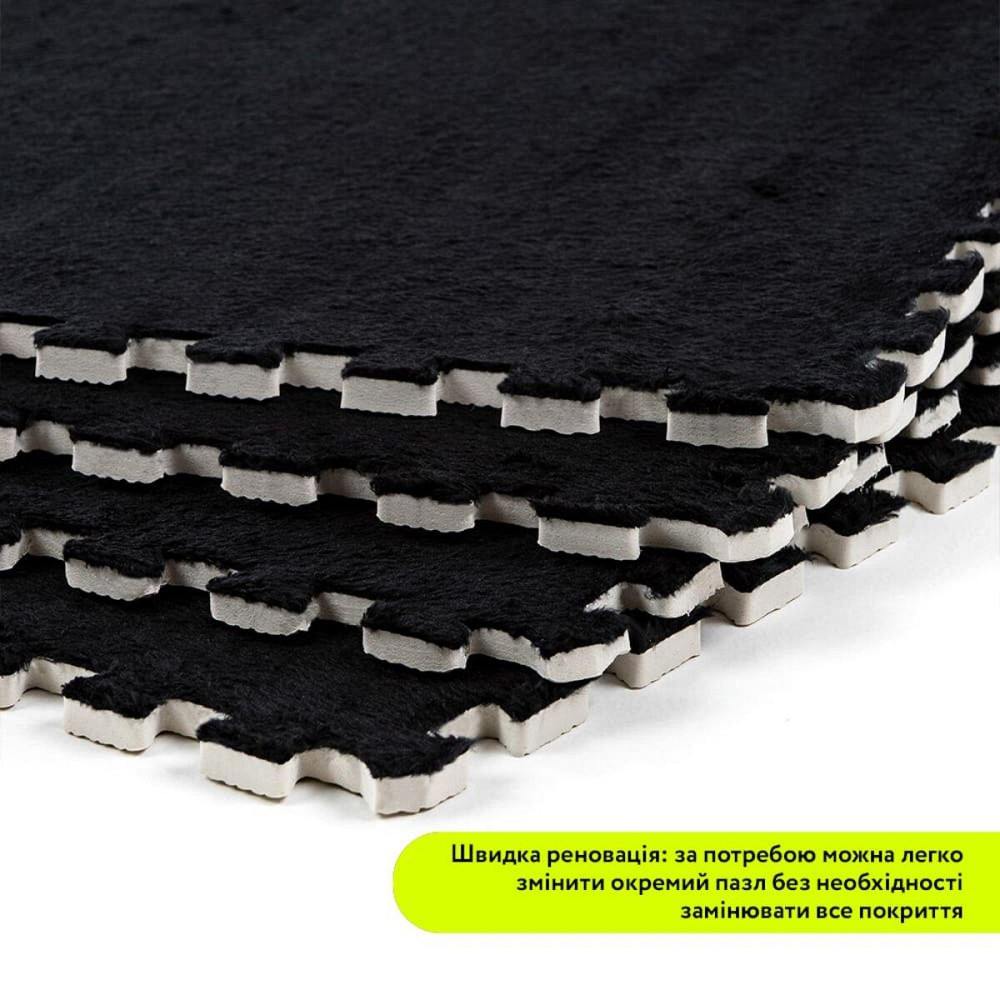 Пол-пазл плюшевый ЧЕРНЫЙ 60*60*1cm (D) SW-00002079 Киев - изображение 5